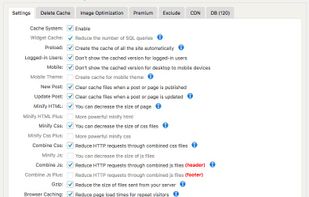 WP Fastest Cache screenshot 1