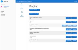 Plugins page