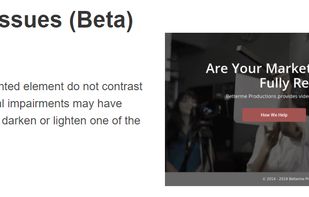 Identify parts of your website that may not be accessible.