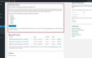 WPBackItUp screenshot 3