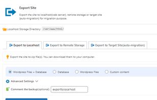 WPvivid Backup screenshot 2