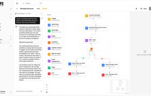 Visual workflow builder for email and SMS automations. Event triggers, conditional branching, and delays — no code required.
