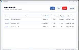 WReminder screenshot 1