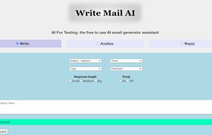 Homepage of writemailai.com