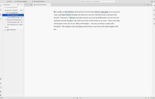 Manuscript editor with chapter and scene navigation.