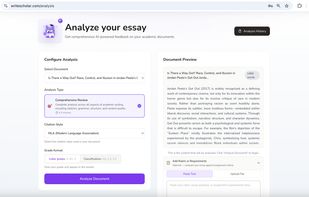 Analysis - Choose specifics such as your essay citation style and how you want your essay to be graded (US vs UK grading)