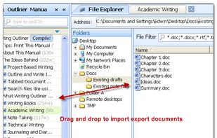 Writing Outliner screenshot 1