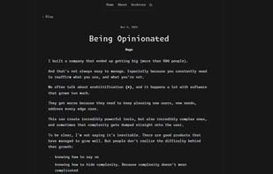 Theme minimalist (post page)