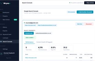 Google Search Console Tab