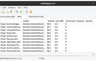 wxMP3gain screenshot 1