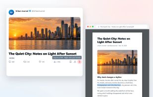 Export an X Article or long thread as a searchable PDF.
