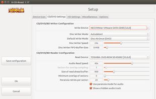 Setup: Writer configuration