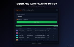 X Followers Exporter Pro screenshot 1