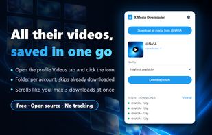 Batch save videos from a profile Videos tab, with account folders, duplicate skipping and paced downloads.