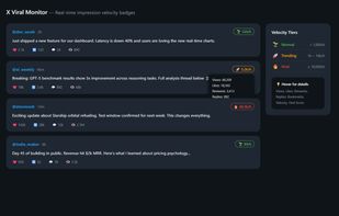 X Viral Monitor screenshot 1
