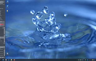 xBar for Windows in Steel Gray Theme with Left Docking and 10% Transparency