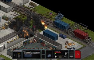 Gas tank on the factory is blown up