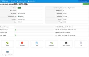 Virtual Server Control Panel