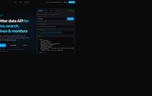 Landing page with live API playground — try Profile, Search, and Timeline endpoints in the browser without signing up.