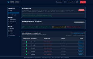 Device management: a separate WireGuard configuration for each device, and a router configuration that protects the whole home network.