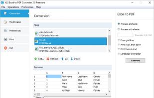 XLS Excel to PDF Converter screenshot 1