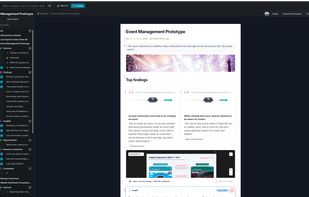 Build the report from the map. Findings, insights and questions drop in as live blocks, each showing the source it came from. Ask Qwin for a starting draft grounded in the evidence you've gathered.