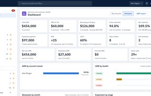 Dashboard: ARR, renewals and team workload