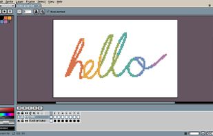Xprite on a desktop: layers, timeline, palettes, and animation preview.