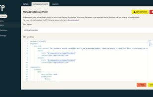 Describe an extension point in your app where a plugin would be called.
