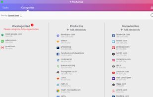 It's up to you to define websites or apps as productive or unproductive.