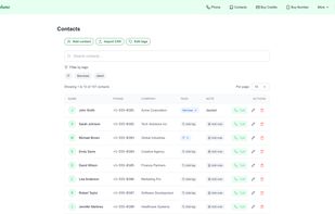 
Import contacts and manage with tags