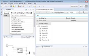 Find elements in large system models with the model search.