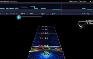 Vocals and guitar (five fret) on the "Bleed American" chart by Neversoft