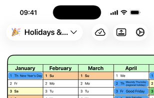 See your entire year at a glance