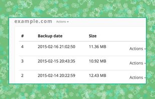 Automated and daily backups
