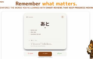 Spaced repetition review, built from the words you tapped