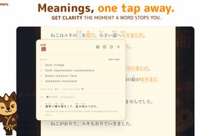 One-tap dictionary lookup inside the reader