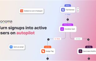 Create visual workflows to guide users from signup to activation. Set triggers, actions, and conditions to automate every step of your customer journey.