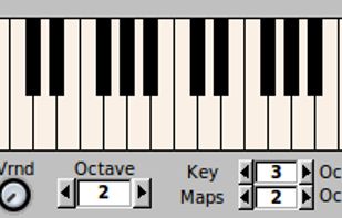 The virtual keyboard, containing many additional controls