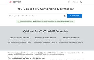 youconvert website screenshot
