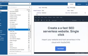 Create, update and content just like Joomla or WordPress  