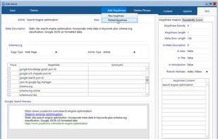 Optimise your SEO including JSON-LD and search preview