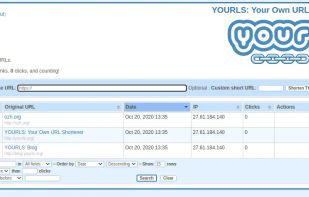 YOURLS screenshot 1