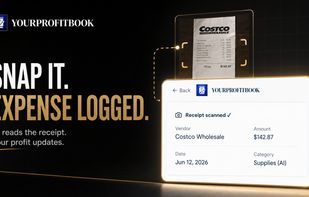 AI receipt scanner that reads vendor, amount, date, and expense category.