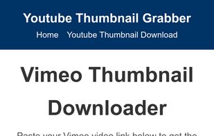 Vimeo Thumbnail Downloader Mobile Screenshot