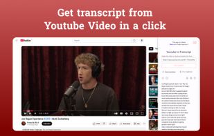 Get transcript from Youtube Video in a click