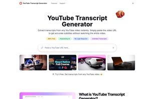 YouTube Transcript Generator Extension screenshot 1
