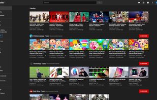 YouTube on Dark Mode