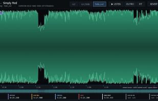 The Cross-point Editor: every song's points, found by the analyser and set by ear when you want to. It plays on your headphone output, never on air.