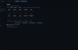 Broadcast processing built in: ten knobs on top, every one of the 9,067 settings underneath.